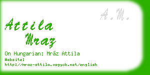 attila mraz business card